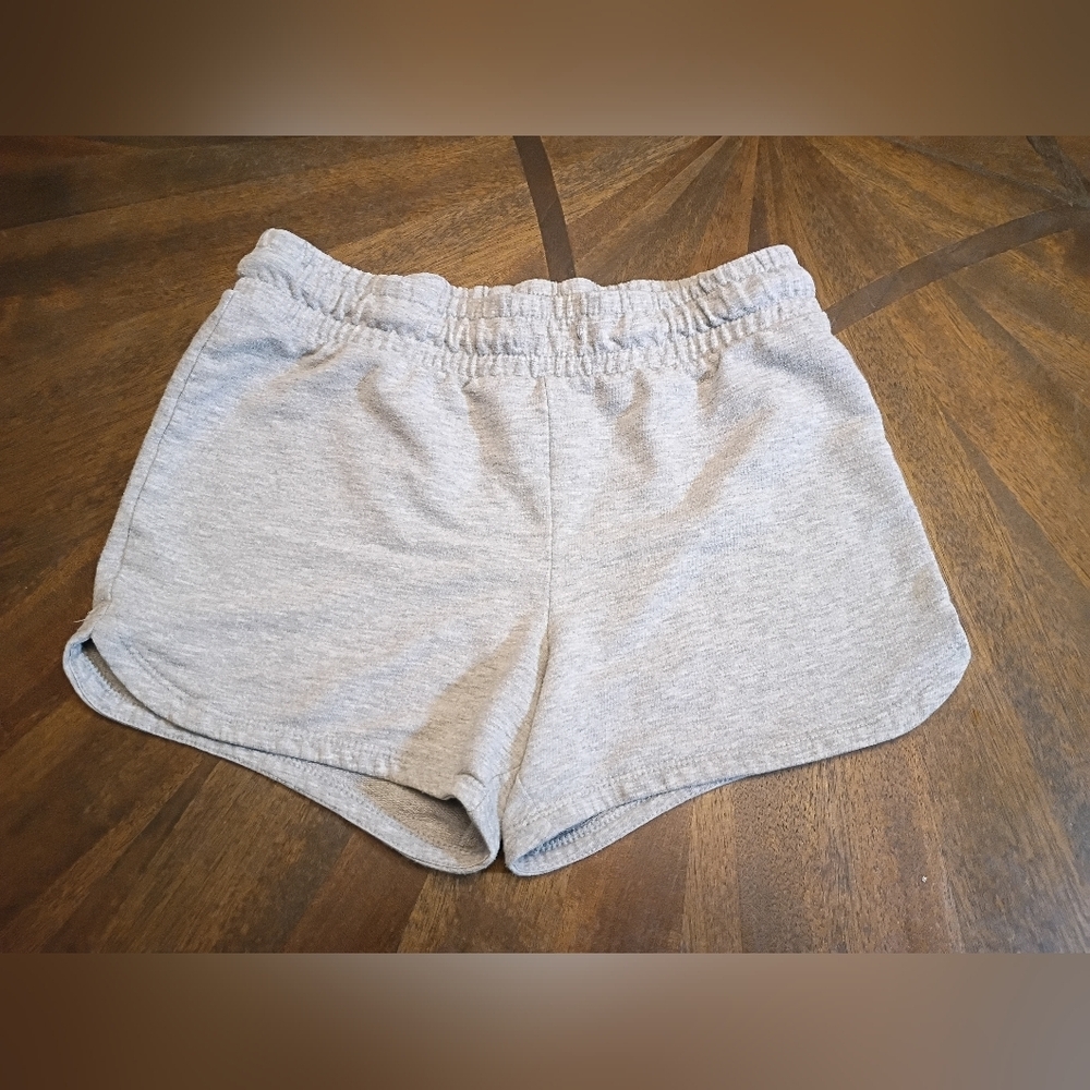 Cat & Jack Girls Gray Lounge Shorts Size L (10/12) Elastic Waist Casual Comfort